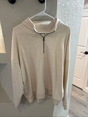 Abound Men's Cream Half-Zip Sweater